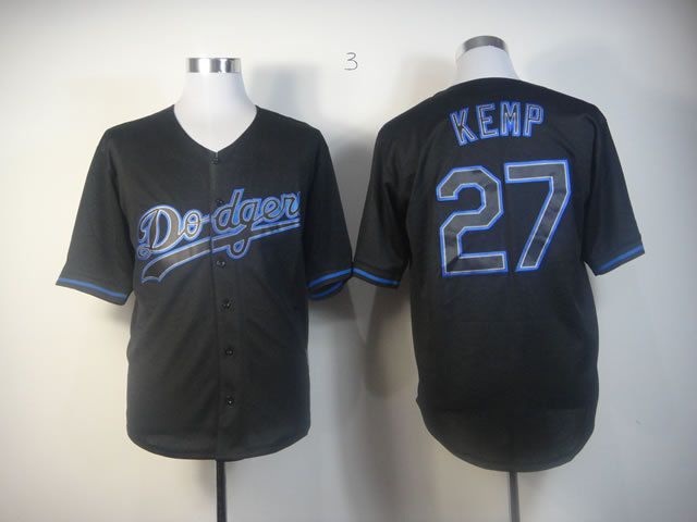 Men Los Angeles Dodgers #27 Kemp Black MLB Jerseys->los angeles dodgers->MLB Jersey